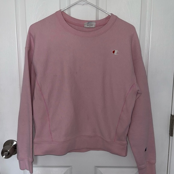 pink champion reverse weave crewneck - Picture 1 of 4